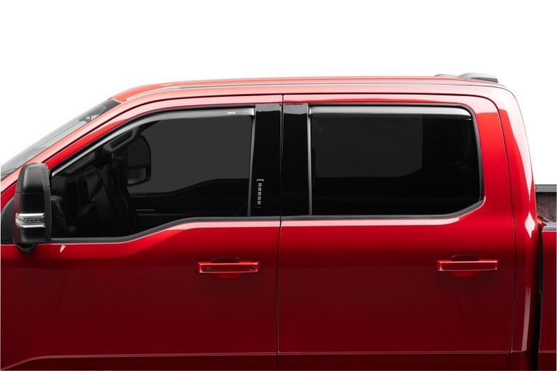 AVS 17-18 Ford F-250 Super Duty Supercrew Ventvisor Front & Rear Window Deflectors 4pc - Smoke