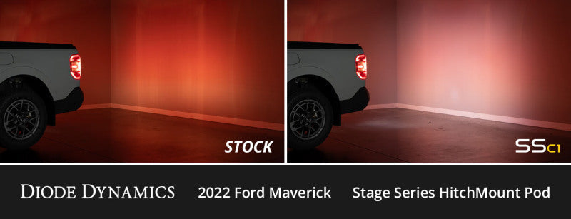 Diode Dynamics 2022+ Ford Maverick C1 Sport Hitch Mount LED Pod Reverse Kit