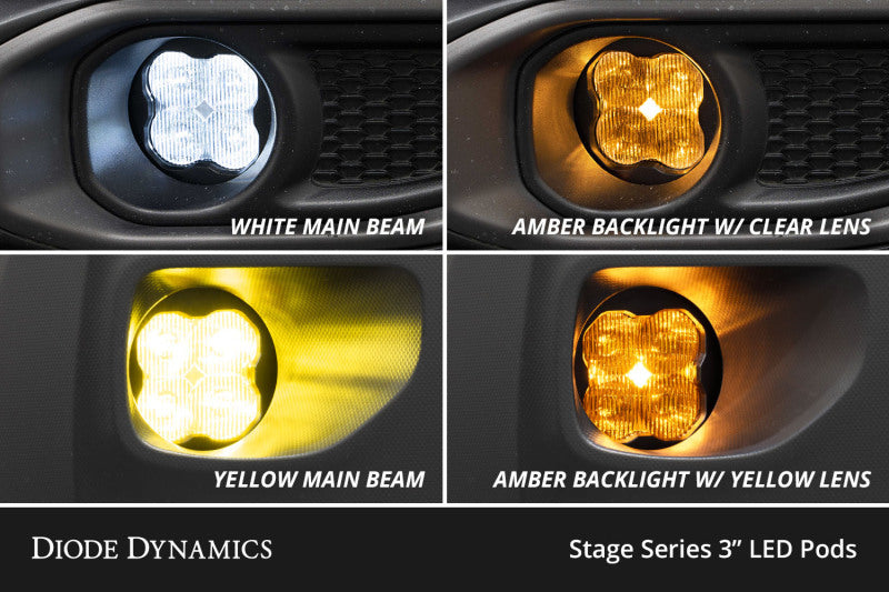 Diode Dynamics SS3 Sport Type M Kit ABL - Yellow SAE Fog